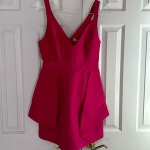 Halston Heritage Hot Pink Dress